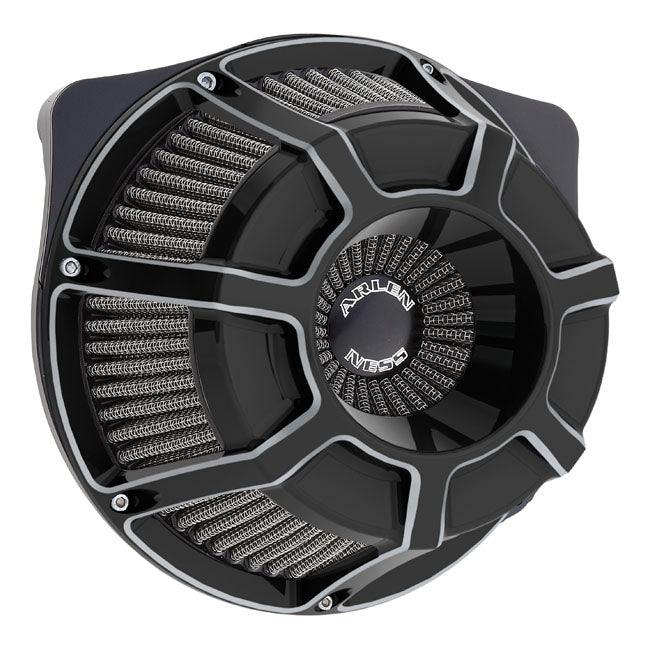 Inverted Air Cleaner Kit 'Beveled' Black CC For 16-17 Softail