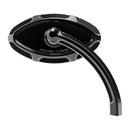 Beveled Cats Eye Left Mirror Black