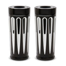 Deep Cut Fork Boots +2" Black Contrast Machined For 14-21 Touring