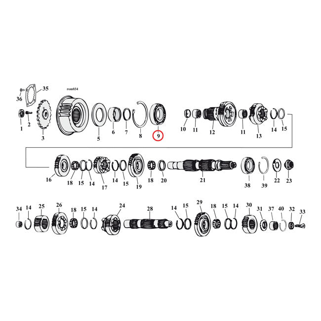 Bearing Transmission Mainshaft For L84-06 5-Speed B.T.