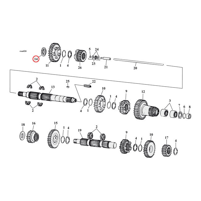 Mainshaft Spacer For 80-06 5-Speed B.T NU