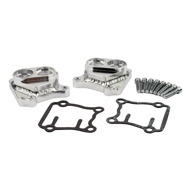 Twin Camshaft Handcrafted Tappet Cover Set Chrome For 99-17 Twin Cam NU