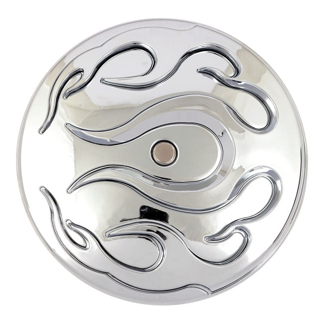 Flame Air Cleaner Cover Insert Chrome