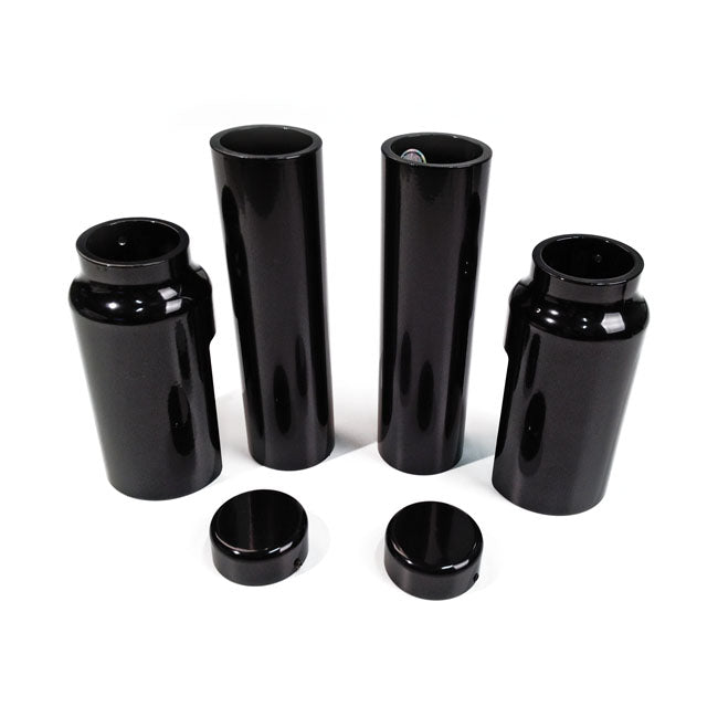 6 Pieces Fork Tube Cover Kit S Gloss Black