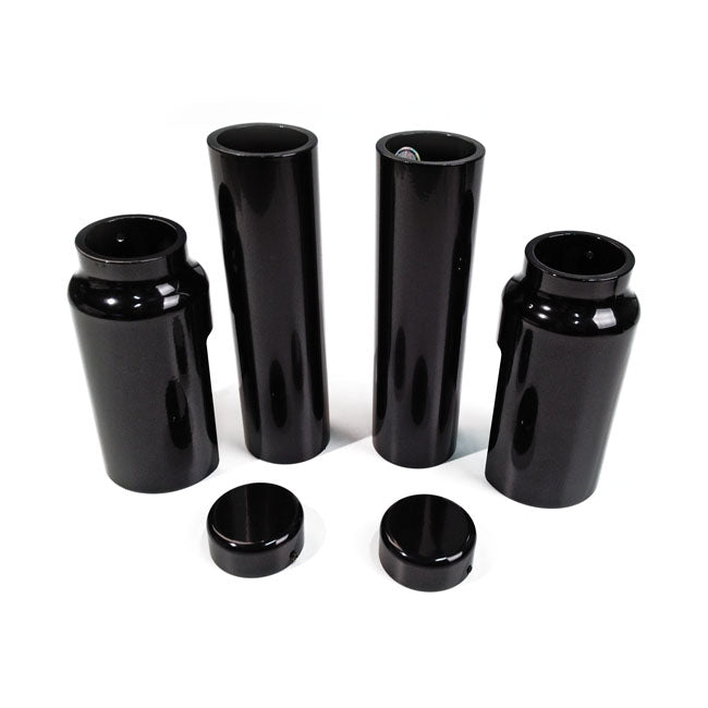 6 Pieces Fork Tube Cover Kit Gloss Black For 02-06 V-ROD NU