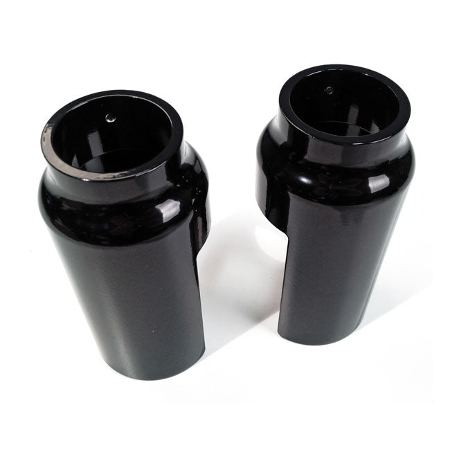 2 Pieces Lower Fork Tube Cover Kit Gloss Black For 07-11 V-ROD, NIGHT ROD, NIGHT ROD SPECIAL NU