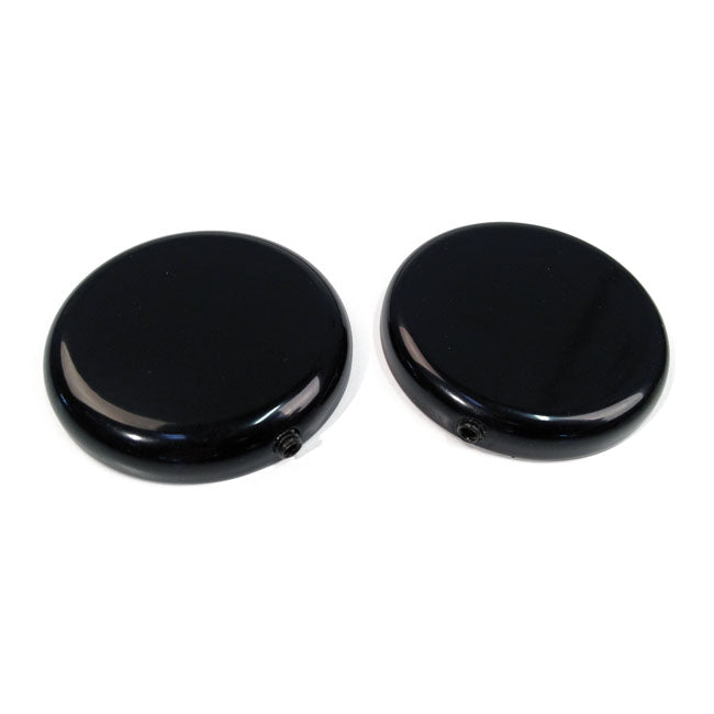 2 Pieces Fork Tube Cap Bolt Cover Kit Gloss Black For 88-15 All XL