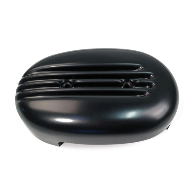 Finned Air Cleaner Cover Matt Black For 04-20 XL With Stock Oval Air Cleaner NU