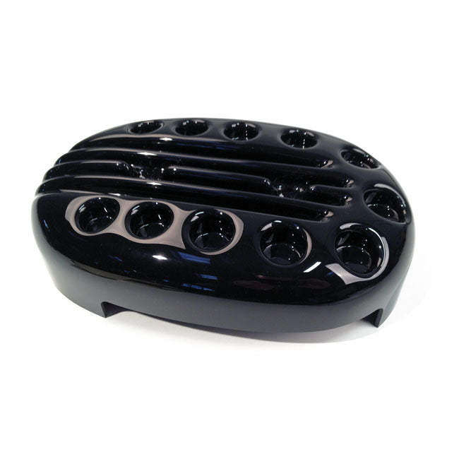 Slotted Air Cleaner Cover Gloss Black For 04-20 XL With Stock Oval Air Cleaner NU