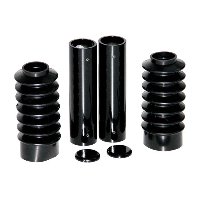 6 Pieces Fork Tube Cover Kit Gloss Black For 04-21 Sportster Excl. 11-21 XL1200X/C/CX, 883L, 1200T