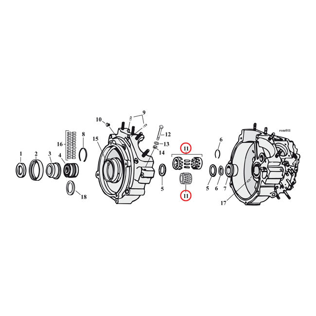 Pinion Shaft Bearing Red