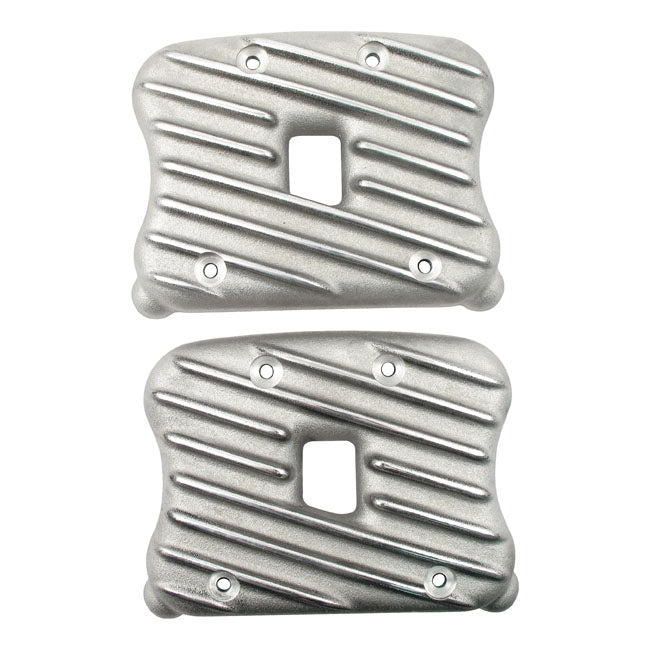 Sportster Ribster Rocker Cover Set Semi-Polished For 04-21 XL