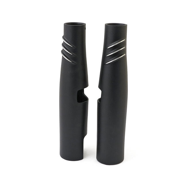 Bombshell 49 Upper Fork Tube Covers Black Cut