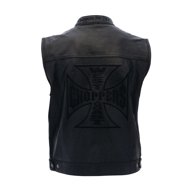 OG Classic Leather Riding Vest Black