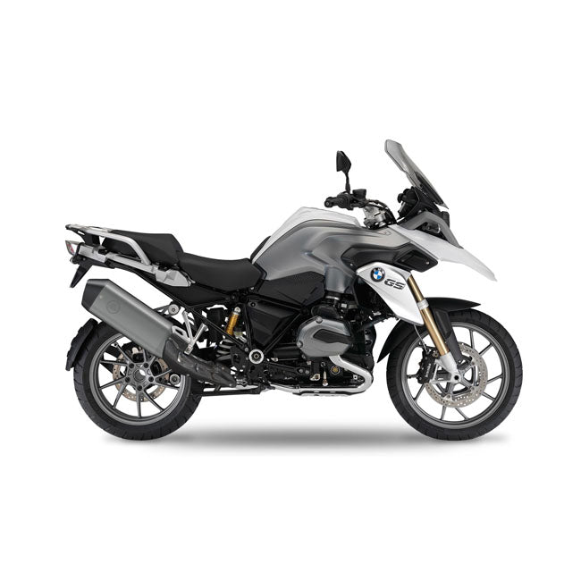 2-In-1 Oval Slip-Ons ESE Rocky Grey For BMW: 17-18 R1200GS ADV 1200 LC