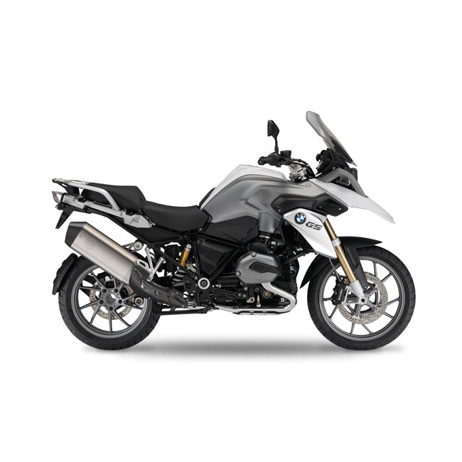 2-In-1 Oval Slip-Ons ESE Titan Grey For BMW: 17-18 R1200GS ADV 1200 LC