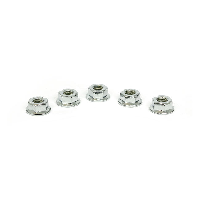 Flanged Lock Nut Chrome - Pack Of 25 - M8 X 1.25