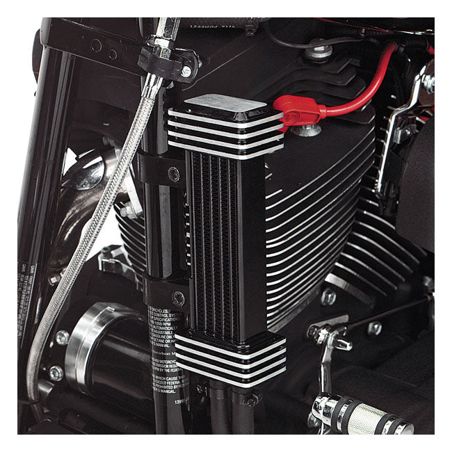 Vertical Oil Cooler 6-Row Deluxe Black