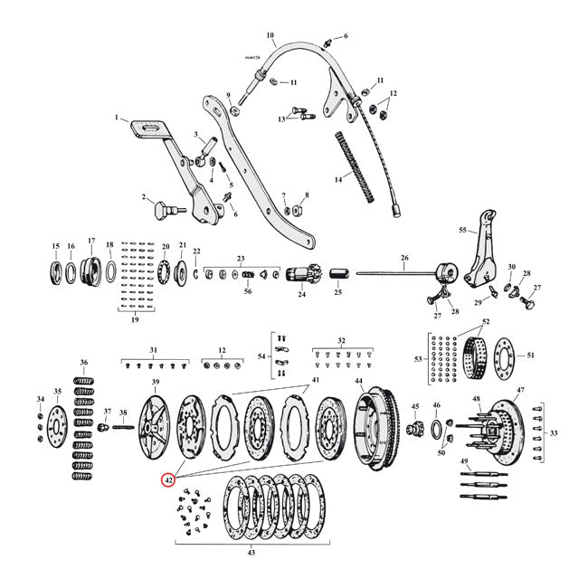 Clutch Friction Disc Set For 41-73 45" SV