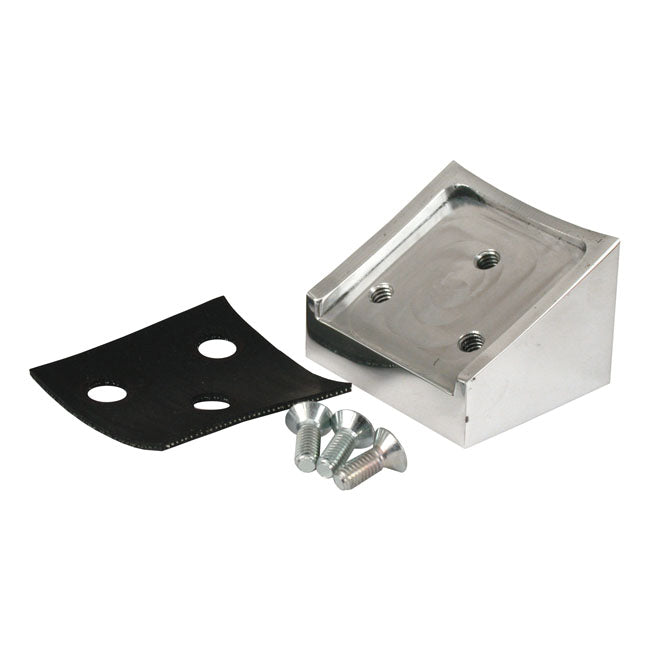 Fender Mount Bracket Only For License Plate Holders Polished 25 Degree Angle