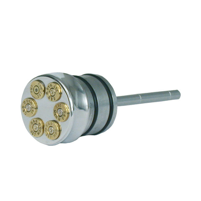 Oil Tank Dipstick Bullet Polished For 84-99 Softail NU