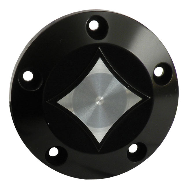 Point Cover 'Diamond' Black CC For 99-17 Twin Cam NU