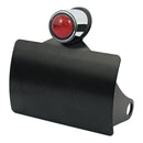 Curved License Plate Bracket Black Pinsstriping On Backside With LED Old School Tail Light