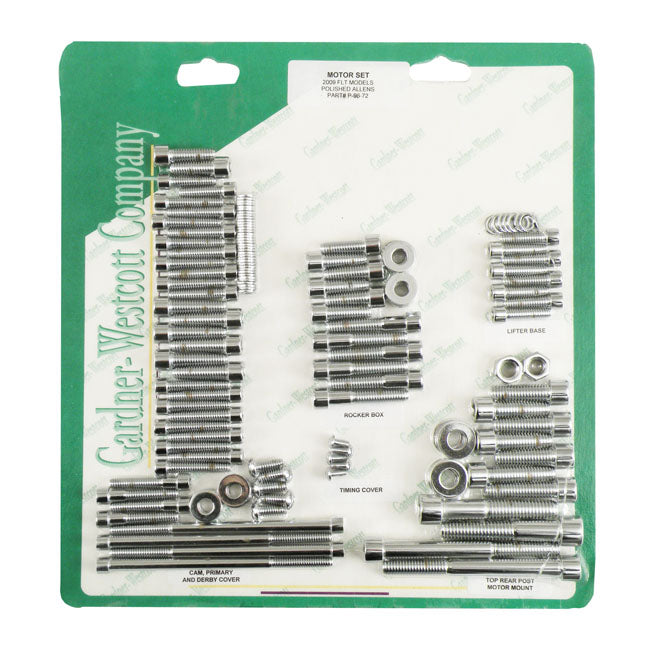 Motor Screw Set Chrome For 09-16 Touring