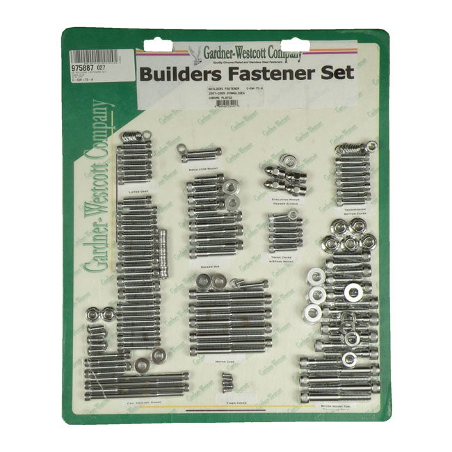 Builders Fastener Set Chrome For 07-17 Dyna NU