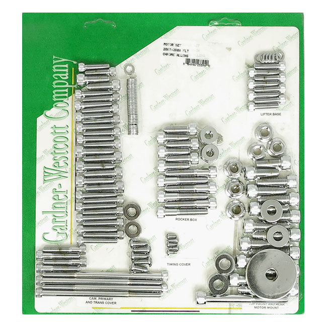 Allen Motor Screw Set Chrome For 07-08 FLT NU