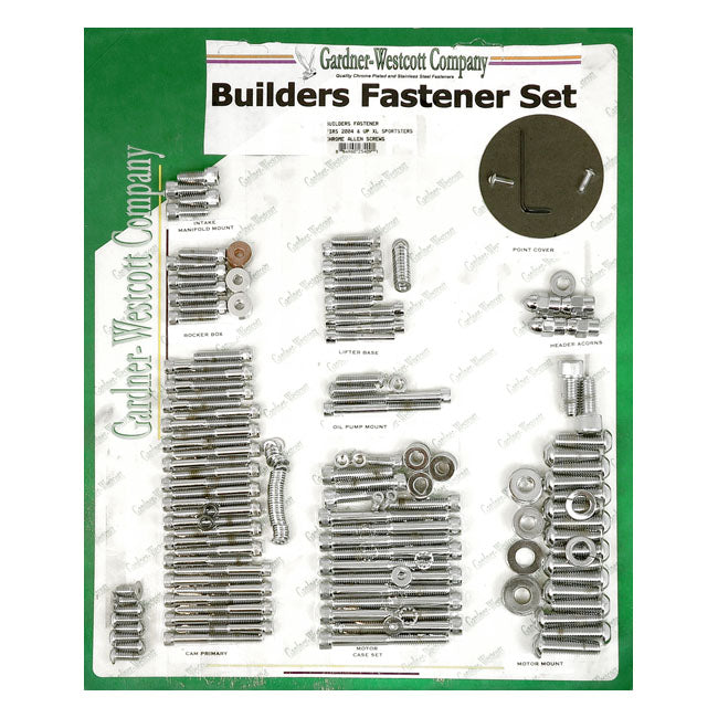 Builders Fastener Set Chrome For 04-21 XL