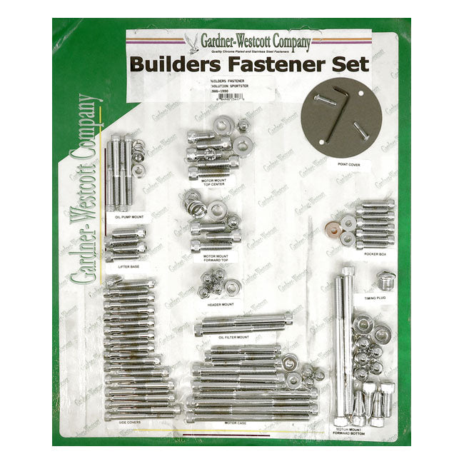 Builders Fastener Set Chrome For 86-90 XL NU