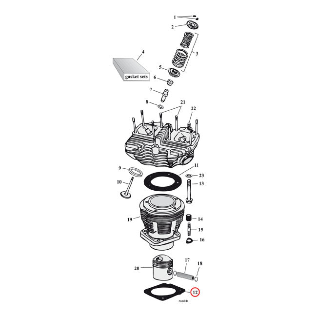 Cylinder Base Gaskets .020" Graphite