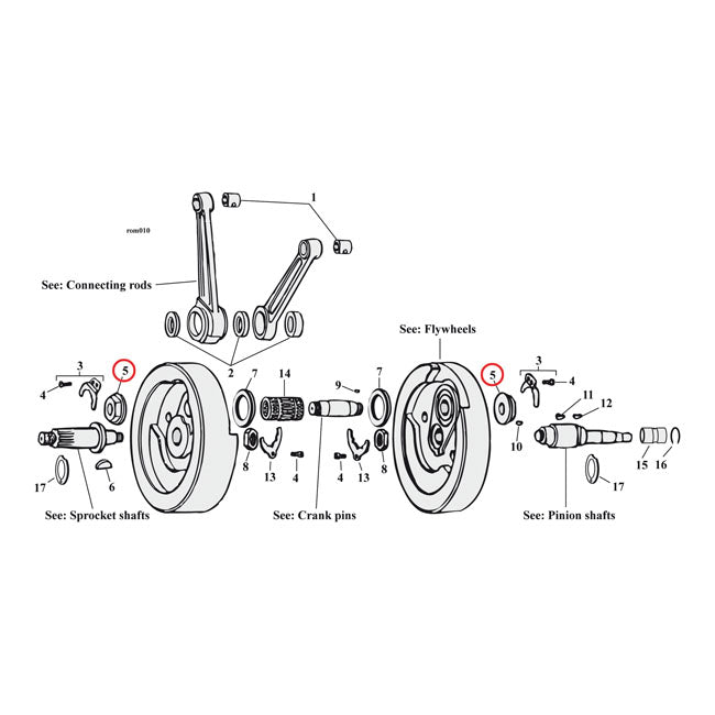 Crankpin Nuts For 41-53 B.T. Excluding Flatheads NU
