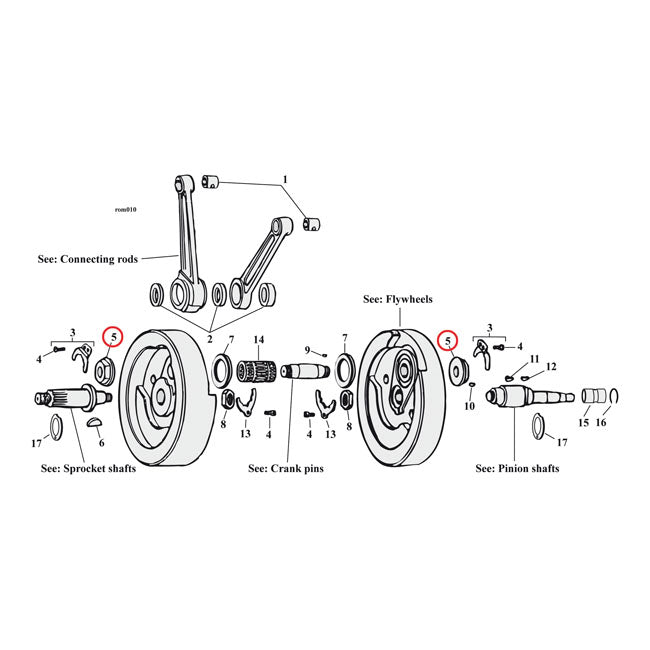 Crankpin Nut Set For L81-99 B.T. Excluding Twin Camshaft