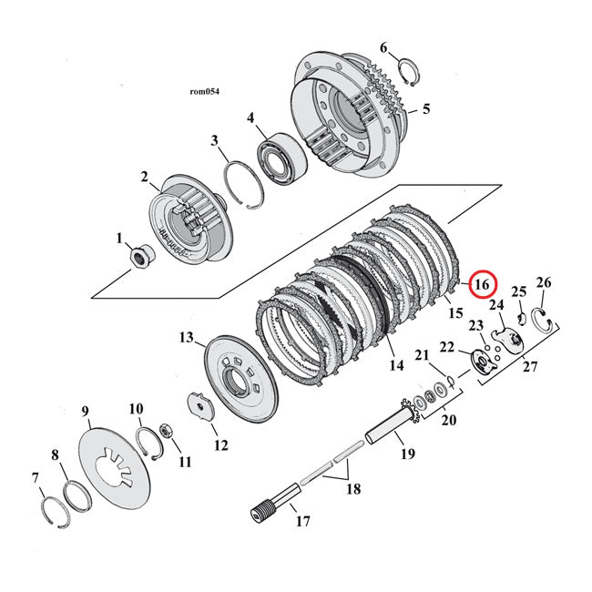 Clutch Plate Set Red Eagle For 90-97 (NU) B.T.