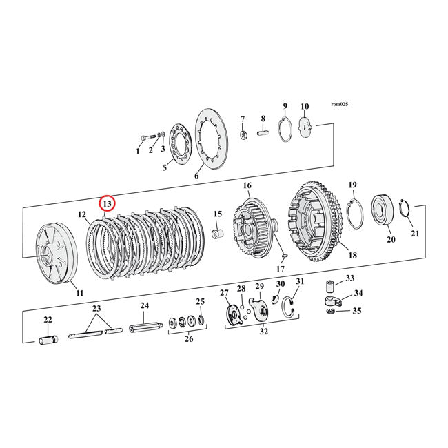 Clutch Plate Set Aramid For 84-89 B.T. (NU)