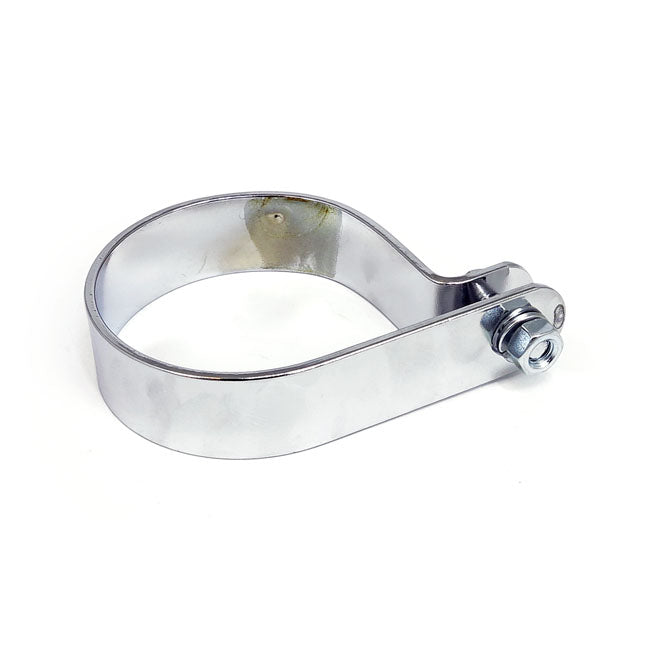 Muffler P-Clamp 3 Inch Chrome For 58-84 FL With Stock Muffler