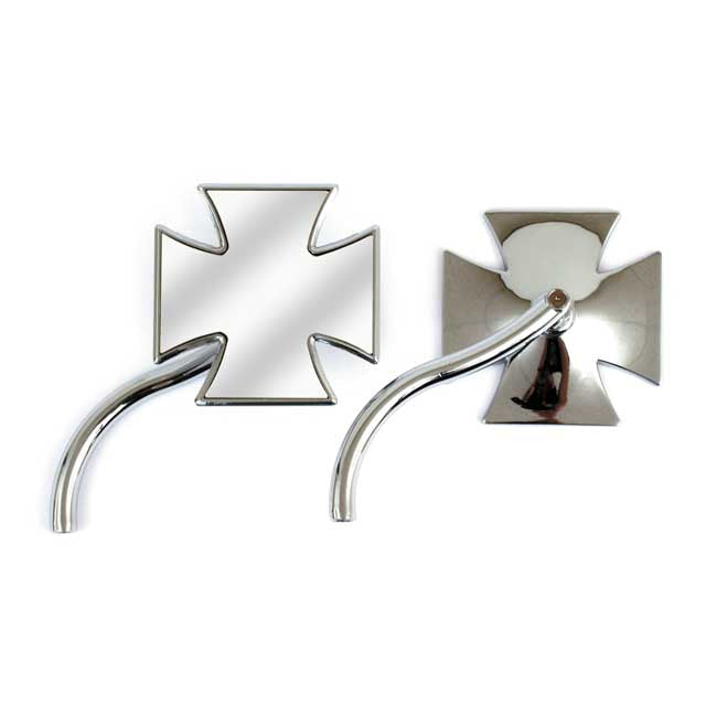 Maltese Mirror Set With Styled Stem Chrome