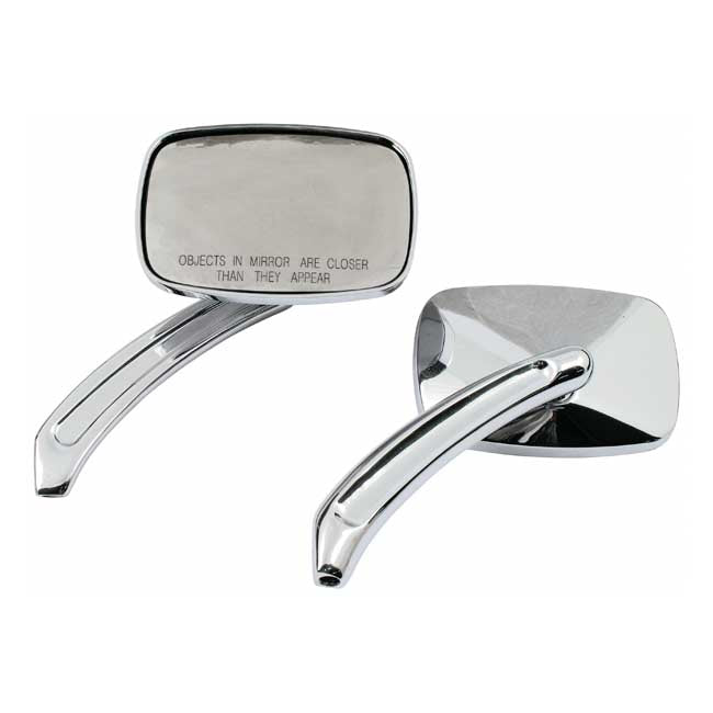 Square Doc Mirror Set Chrome