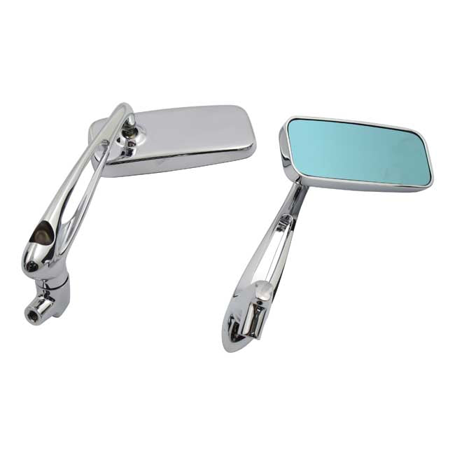 Brickk Rotatable Stem Mirror Set Chrome Slotted Stem