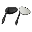 Oval Rotatable Stem Mirror Set Black