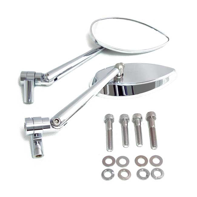 Deepcut Mirror Set Chrome Double Joint Stem