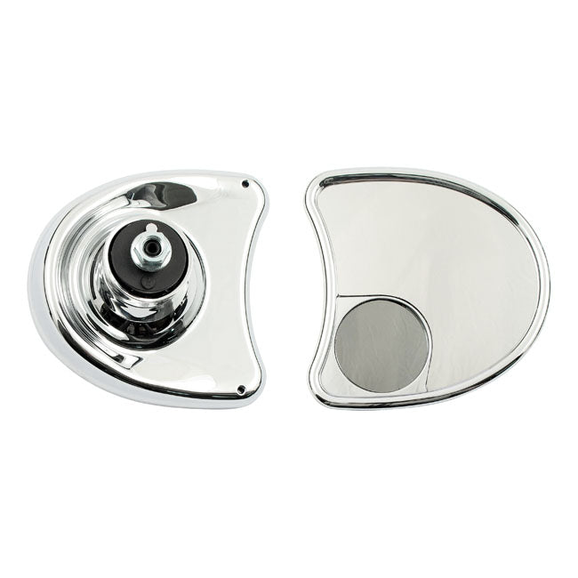 Touring Fairing Mount Mirror Kit Dual Vision Chrome For 96-13 Electra Glides