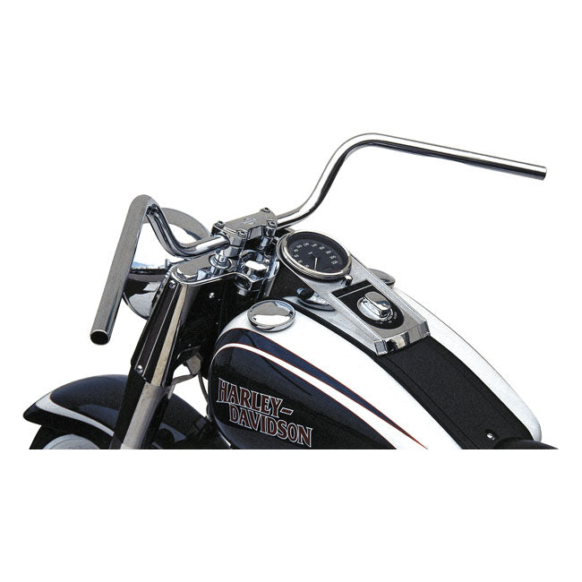 1 Inch Mystic High Handlebar Chrome 5.5 Inch Rise ABE For 82-21 H-D Excl. 08-21 E-Throttle