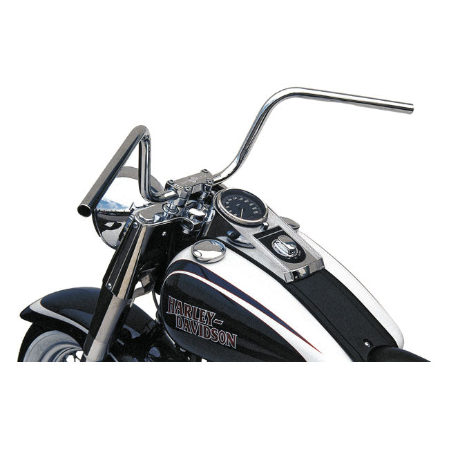 1 Inch Apehanger Handlebar Chrome 10 Inch Rise ABE For 82-21 H-D Excl. 08-21 E-Throttle