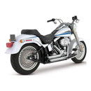 Shortshots Staggered 2-1/2 Inch Exhaust Chrome For 87-11 Softail NU Excl. SE, CVO