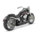 Shortshots Staggered 2-1/2 Inch Exhaust Black For 87-11 Softail NU Excl. SE, CVO