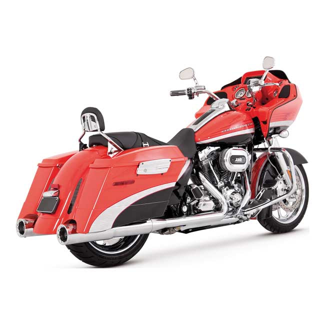 Hi-Output Slip-On Mufflers Chrome For 95-16 FLT/Touring NU