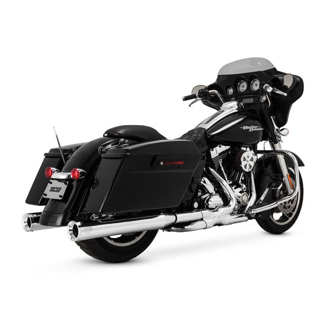 Eliminator 400 Slip-On 4 Inch Mufflers Chrome For 95-16 FLT/Touring NU